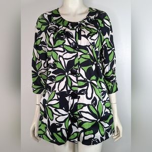 Spring Jacket Lightweight Floral Swing Coat Stretch